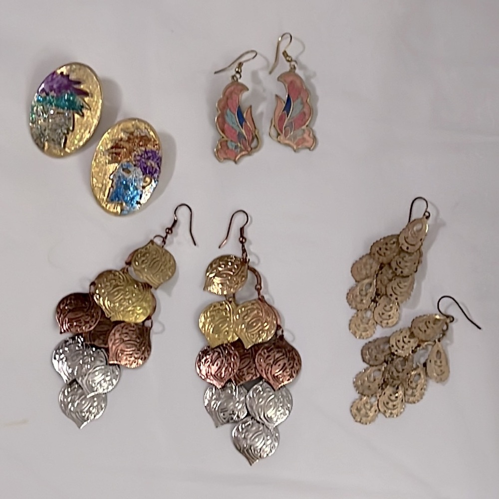 Earrings 4 pairs